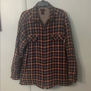 Wolverine Men's Black and Brown Plaid Shirt
